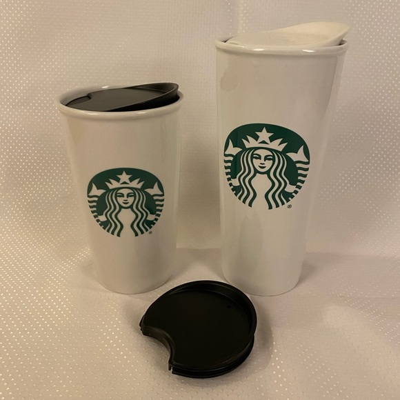 Starbucks Kitchen Pair Of Starbucks Ceramic Travel Mugs Poshmark